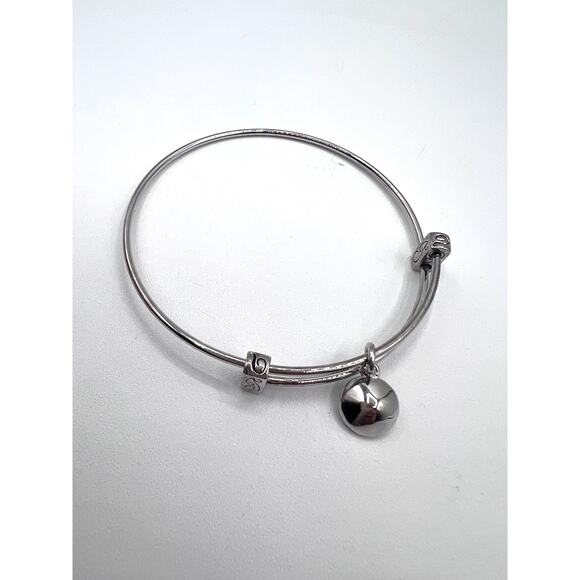 Women's Silvertone Birthstone Bracelet Rhinestone Charm March Light Blue NEW! - Picture 4 of 5